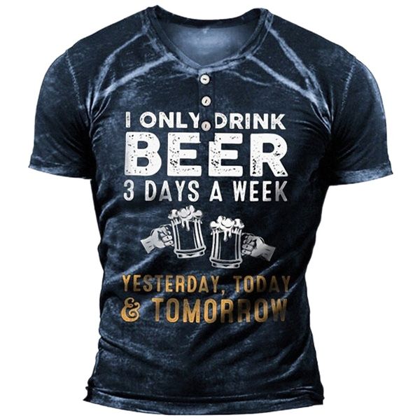 men's henley shirt tee t shirt 3d print graphic beer plus size henley casual daily button-down print short sleeve casual retro designe, White;black
men's henley shirt tee t shirt 3d print graphic beer plus size henley casual daily button-down print short sleeve casual retro designe, White;black
