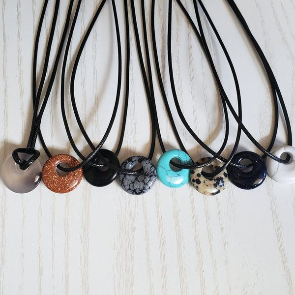 tiger eye assorted natural stone gogo donut pendant necklace simple stylish big hole loose beads 18mm charms, Silver
tiger eye assorted natural stone gogo donut pendant necklace simple stylish big hole loose beads 18mm charms, Silver