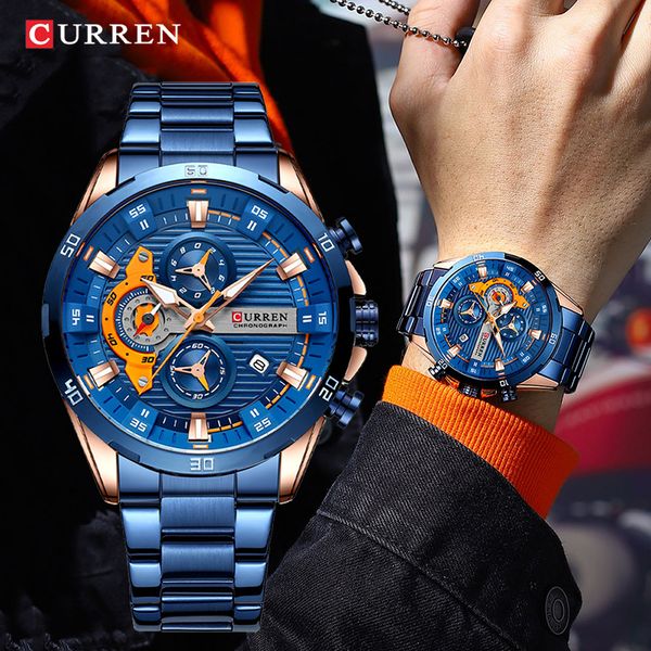 curren fashion creative luminous dial chronograph quartz watch men luxury waterproof stainless steel men wristwatch
curren fashion creative luminous dial chronograph quartz watch men luxury waterproof stainless steel men wristwatch