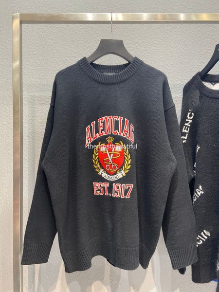 men's t-shirts 21 autumn and winter paris fashion crown wheat 1719 embroidered round neck pullover knitted sweater men's women, White;black
men's t-shirts 21 autumn and winter paris fashion crown wheat 1719 embroidered round neck pullover knitted sweater men's women, White;black
