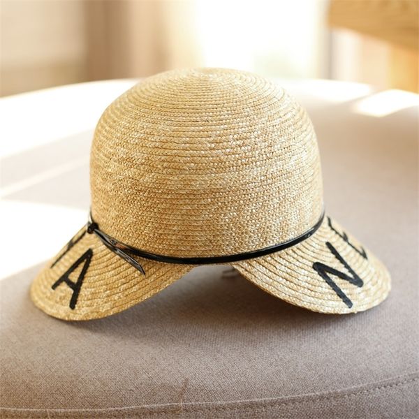 women summer double brim letter straw hat lady equestrian outdoor beach vacation baseball cap adjustable casual 220712, Blue;gray
women summer double brim letter straw hat lady equestrian outdoor beach vacation baseball cap adjustable casual 220712, Blue;gray