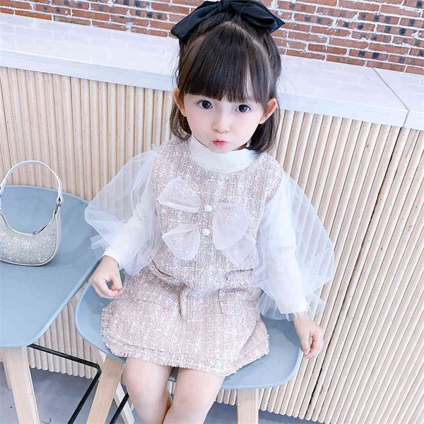 kids clothes plaid pattern suit for girls bow outfit for girls mesh children's clothes spring autumn 210412, White
kids clothes plaid pattern suit for girls bow outfit for girls mesh children's clothes spring autumn 210412, White