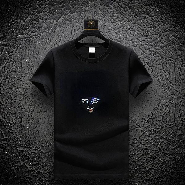 luxury designer men's oversized t-shirts graphic t shirt for male aesthetic festival clothing glittering rhinestone tee shirt fashion, White;black
luxury designer men's oversized t-shirts graphic t shirt for male aesthetic festival clothing glittering rhinestone tee shirt fashion, White;black