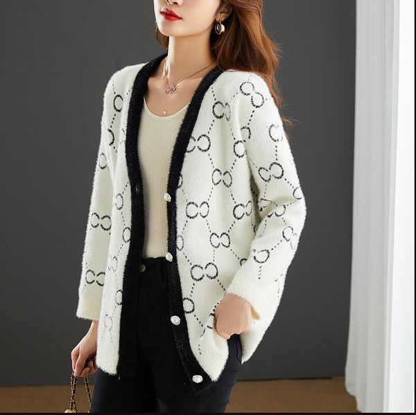 women sweaters new fine imitation wool women's embroidered small flower v-neck knitted sweater green jacket, White;black
women sweaters new fine imitation wool women's embroidered small flower v-neck knitted sweater green jacket, White;black
