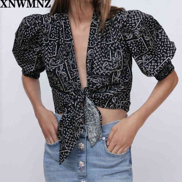 xnwmnz za women fashion with bow tied paisley print cropped blouses vintage three quarter sleeve female shirts chic 210513, White
xnwmnz za women fashion with bow tied paisley print cropped blouses vintage three quarter sleeve female shirts chic 210513, White
