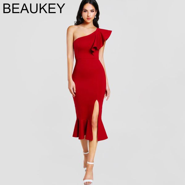 red mermaid ruffle fluted hem one shoulder fishtail women asymmetric midi split bandage dress black 210414, Black;gray
red mermaid ruffle fluted hem one shoulder fishtail women asymmetric midi split bandage dress black 210414, Black;gray