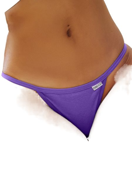 finetoo letter patch detail thong x3uf#, Black;red