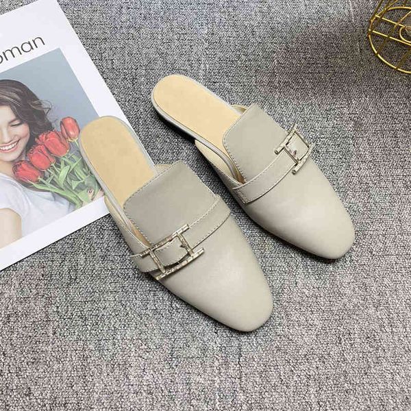 dress shoes women's shoes genuine leather mules crystal buckle slippers leisure apartments roman designer toe round slides, Black
dress shoes women's shoes genuine leather mules crystal buckle slippers leisure apartments roman designer toe round slides, Black