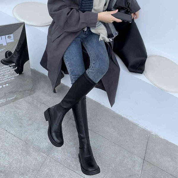 boots autumn and winter elastic thin boots round head flat bottom simple long korean back zipper comfortable knight jdub, Black
boots autumn and winter elastic thin boots round head flat bottom simple long korean back zipper comfortable knight jdub, Black