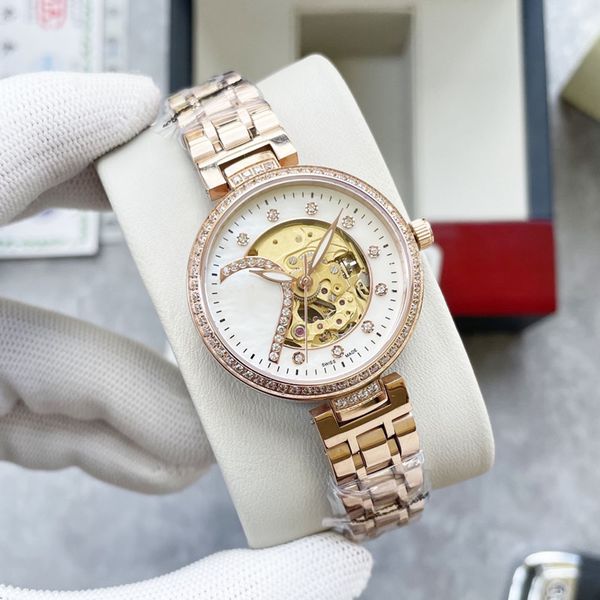 fashion mechanical women's watch 32mm ceramic steel chain sapphire mirror stainless steel case sports waterproof luxury diamond watches, Slivery;brown
fashion mechanical women's watch 32mm ceramic steel chain sapphire mirror stainless steel case sports waterproof luxury diamond watches, Slivery;brown