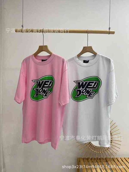 brand designer men's and women's t-shirt high version welldone we11done bubble slogan short sleeve we11, White
brand designer men's and women's t-shirt high version welldone we11done bubble slogan short sleeve we11, White