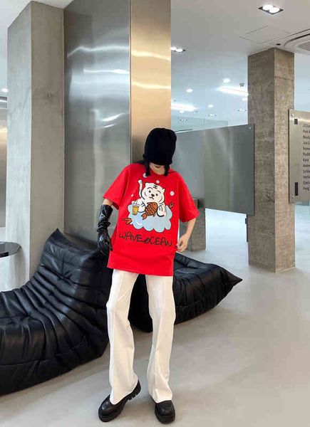 women's t-shirt 2022 summer cartoon cat fishing sequin cotton short sleeve t-shirt women's loose trend zfek, White
women's t-shirt 2022 summer cartoon cat fishing sequin cotton short sleeve t-shirt women's loose trend zfek, White