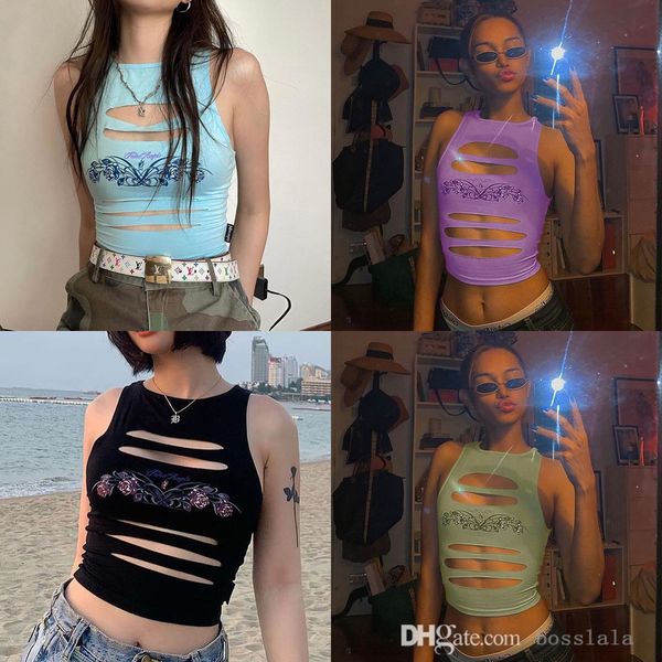 casual women's summer new solid color burnt round neck sleeveless vest hole exposed navel camisole, White
casual women's summer new solid color burnt round neck sleeveless vest hole exposed navel camisole, White