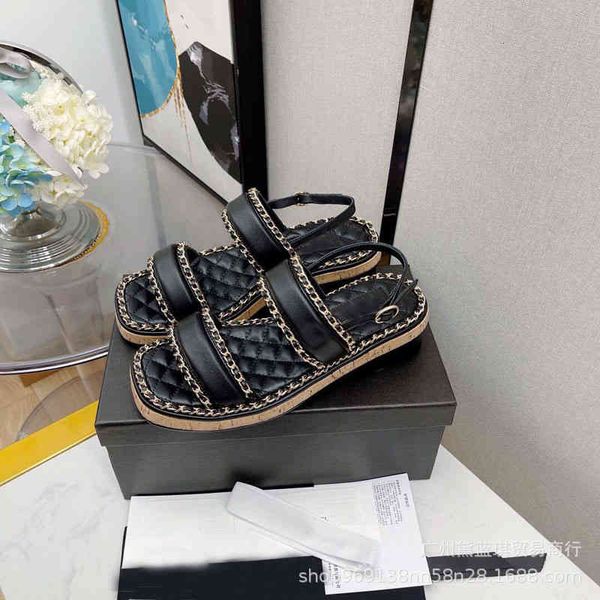 sandals spring sheepskin handmade chain square head thick bottom low heel versatile one-sided belt sandals beach shoes women's, Black
sandals spring sheepskin handmade chain square head thick bottom low heel versatile one-sided belt sandals beach shoes women's, Black