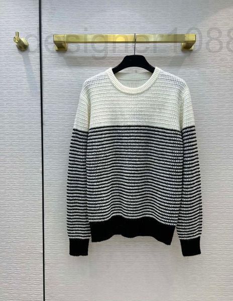 women's sweaters designer 2022 spring and autumn new product versatile black white stripe contrast mohair loose sweater round neck long, White;black
women's sweaters designer 2022 spring and autumn new product versatile black white stripe contrast mohair loose sweater round neck long, White;black