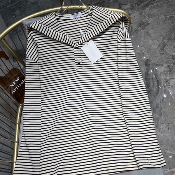 women's t-shirt designer chao brand early spring new striped navy collar long sleeve striped t-shirt with beautiful stripes ne9x, White
women's t-shirt designer chao brand early spring new striped navy collar long sleeve striped t-shirt with beautiful stripes ne9x, White