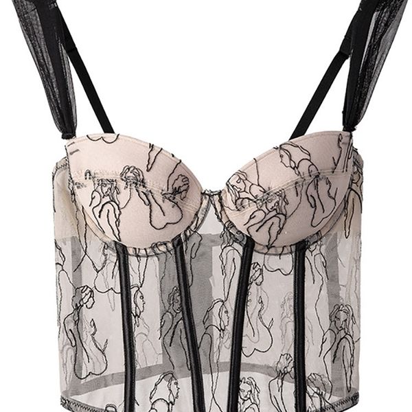 deat straps lace printed mesh zippers backless bra spring and summer outfits fashion wp17512l 220318, White
deat straps lace printed mesh zippers backless bra spring and summer outfits fashion wp17512l 220318, White