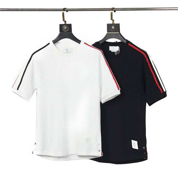 tb men's t-shirts summer new cotton casual sports loose round neck short sleeve striped women's couple bottoming shirt #s-xxxl, White;black
tb men's t-shirts summer new cotton casual sports loose round neck short sleeve striped women's couple bottoming shirt #s-xxxl, White;black
