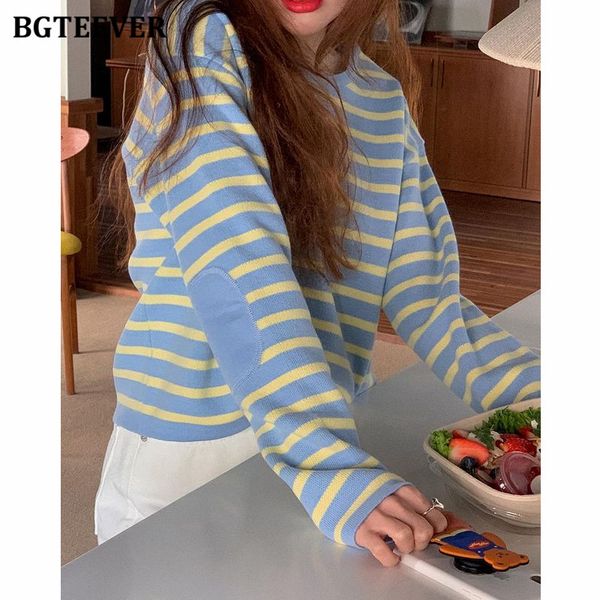 casual o-neck long sleeve female striped sweaters 2021 autumn winter ladies knitwear casual women pullovers jumpers, White;black
casual o-neck long sleeve female striped sweaters 2021 autumn winter ladies knitwear casual women pullovers jumpers, White;black
