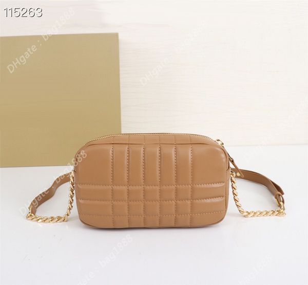 new luxury designer bag fashion sewing checkered women's chain camera bag