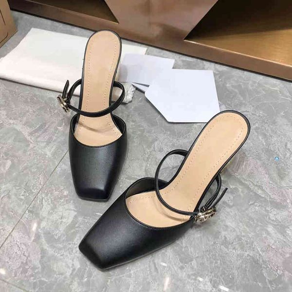 sandals early spring sandals women's french thick heel one-sided belt back empty square head high heels single shoes, Black
sandals early spring sandals women's french thick heel one-sided belt back empty square head high heels single shoes, Black