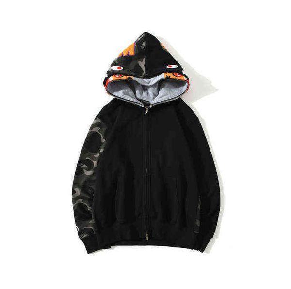 hoodies tide brand popular couple 0bape shark head tiger double hat camouflage splicing ape sweater, Black
hoodies tide brand popular couple 0bape shark head tiger double hat camouflage splicing ape sweater, Black