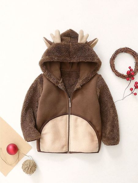 toddler boys 3d ears design hooded fleece coat she, Blue;gray
toddler boys 3d ears design hooded fleece coat she, Blue;gray