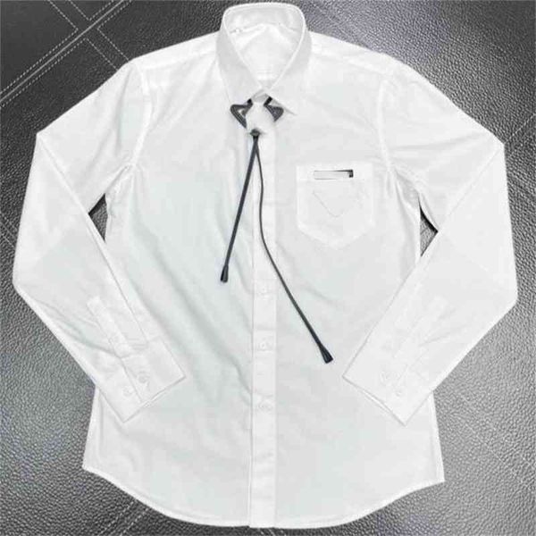 high-quality european and american brands prd summer dress new lapel thin section slim long-sleeved shirt white triangle badge tie casual me, White;black
high-quality european and american brands prd summer dress new lapel thin section slim long-sleeved shirt white triangle badge tie casual me, White;black