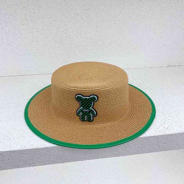 designer hat ball caps spring and summer design bear flat grass hat green wrapped sun street fashion girl b8u2, Blue;gray
designer hat ball caps spring and summer design bear flat grass hat green wrapped sun street fashion girl b8u2, Blue;gray