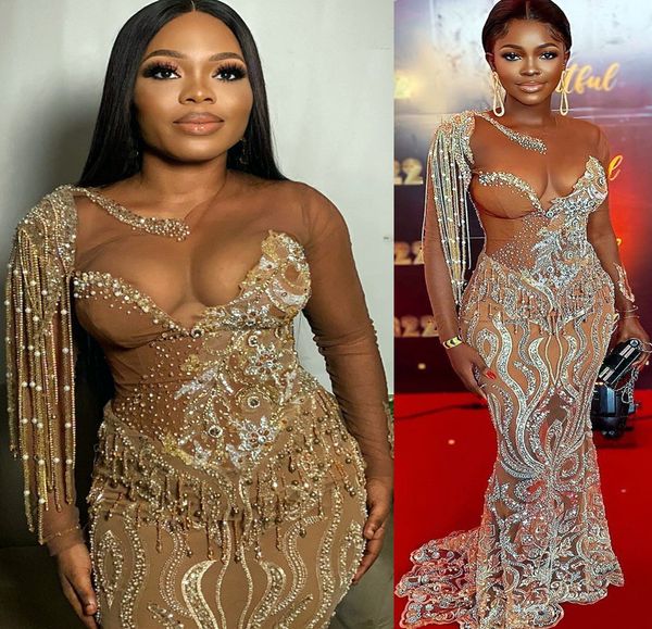 2022 plus size arabic aso ebi luxurious gold mermaid prom dresses sheer neck beaded evening formal party second reception birthday engagemen, Black
2022 plus size arabic aso ebi luxurious gold mermaid prom dresses sheer neck beaded evening formal party second reception birthday engagemen, Black