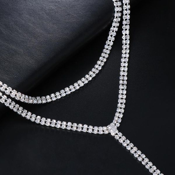 chains stonefans fashion rhinestone double layer necklace choker for women luxury crystal chain long tassel party jewelry gift, Silver
chains stonefans fashion rhinestone double layer necklace choker for women luxury crystal chain long tassel party jewelry gift, Silver