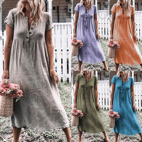 casual dresses designer women's solid short sleeve round neck dress long skirt om8893, Black;gray
casual dresses designer women's solid short sleeve round neck dress long skirt om8893, Black;gray