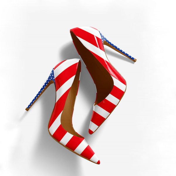 summer luxury heels dress ladies shoes pointed toes red striped star printed high heel party day pu slip on women pumps plus size, Black
summer luxury heels dress ladies shoes pointed toes red striped star printed high heel party day pu slip on women pumps plus size, Black