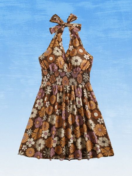romwe x goldendazeillustration allover floral print backless halter dress h3ad#, Black;gray
romwe x goldendazeillustration allover floral print backless halter dress h3ad#, Black;gray