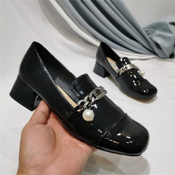 slippers miu * french mary jane shoes spring and autumn thick heel round head high heels chain shallow mouth single women zyai, Black
slippers miu * french mary jane shoes spring and autumn thick heel round head high heels chain shallow mouth single women zyai, Black