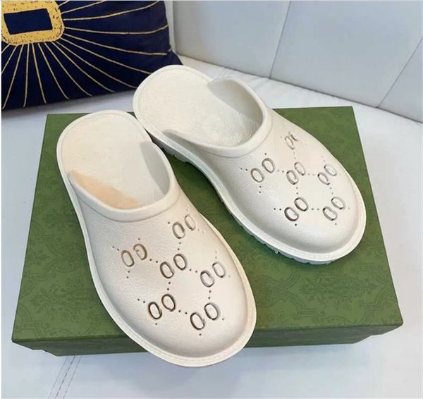 brand perforated slippers men women platform designer sandals wedge rubber cut-out slide transparent materials fashion beach flats shoes, Black
brand perforated slippers men women platform designer sandals wedge rubber cut-out slide transparent materials fashion beach flats shoes, Black