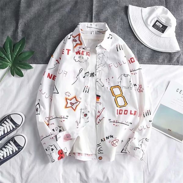 mens shirts korean style streetwear long sleeve cotton shirts men casual harajuku spring autumn men clothing print shirts 220805, White;black
mens shirts korean style streetwear long sleeve cotton shirts men casual harajuku spring autumn men clothing print shirts 220805, White;black