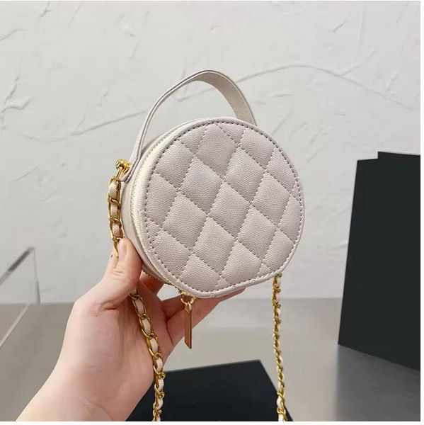 fashion ladies designer round bag calfskin caviar leather mini dresser gold metal hardware check chain crossbody cosmetics luxury_handbags
fashion ladies designer round bag calfskin caviar leather mini dresser gold metal hardware check chain crossbody cosmetics luxury_handbags