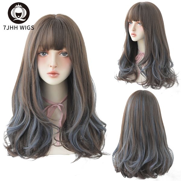lx brand wigs highlights synthetic wigs with bang for women long deep wave hair fashion cosplay natural cube lolita crochet wigfactory dire, Black
lx brand wigs highlights synthetic wigs with bang for women long deep wave hair fashion cosplay natural cube lolita crochet wigfactory dire, Black
