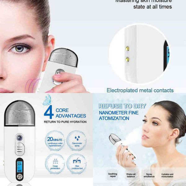 nxy face care devices portable nano ionic facial steamer face sprayer machine beauty steaming device skin testing and hydrating instrument 0