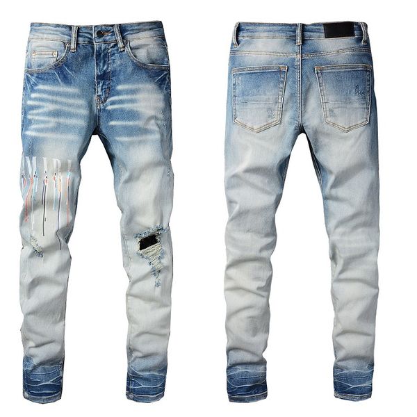 2022 mens jeans denim desinger jean black ripped pants version skinny casual straight italy style bike motorcycle rock revival trousers, Blue
2022 mens jeans denim desinger jean black ripped pants version skinny casual straight italy style bike motorcycle rock revival trousers, Blue