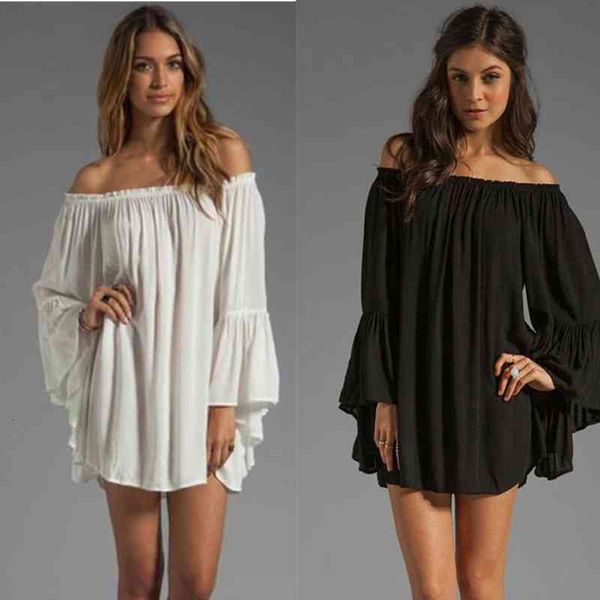 casual dresses 2019 summer new large women's dress women's one shoulder loose chiffon long sleeved dress 2tcn, Black;gray
casual dresses 2019 summer new large women's dress women's one shoulder loose chiffon long sleeved dress 2tcn, Black;gray