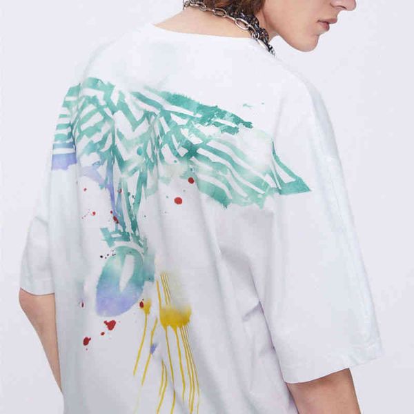 ins selling tide brand b22oy men's and women's t-shirt ink graffiti eagle wing print round neck short-sleeved high-quality cotton, White;black
ins selling tide brand b22oy men's and women's t-shirt ink graffiti eagle wing print round neck short-sleeved high-quality cotton, White;black