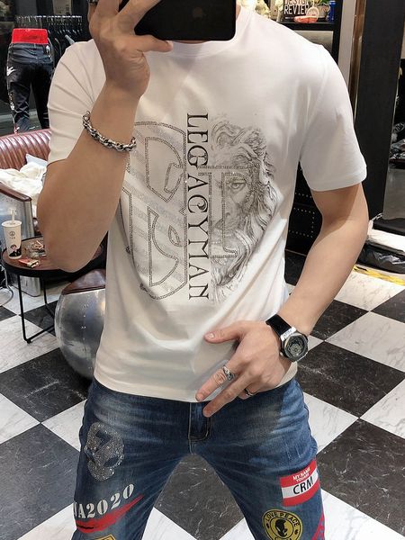 men's t-shirts designer 2021 summer new short sleeve t-shirt men's slim ice silk round neck print drill bottomed t-shirt trend pmk, White;black
men's t-shirts designer 2021 summer new short sleeve t-shirt men's slim ice silk round neck print drill bottomed t-shirt trend pmk, White;black