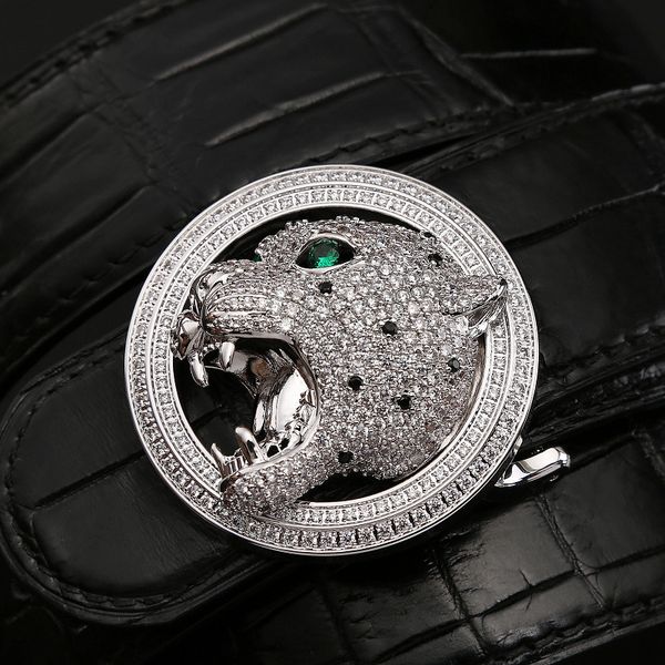 new crocodile leather fashion business belt men's belts casual rhinestone inlaid leopard genuine, Black;brown
new crocodile leather fashion business belt men's belts casual rhinestone inlaid leopard genuine, Black;brown