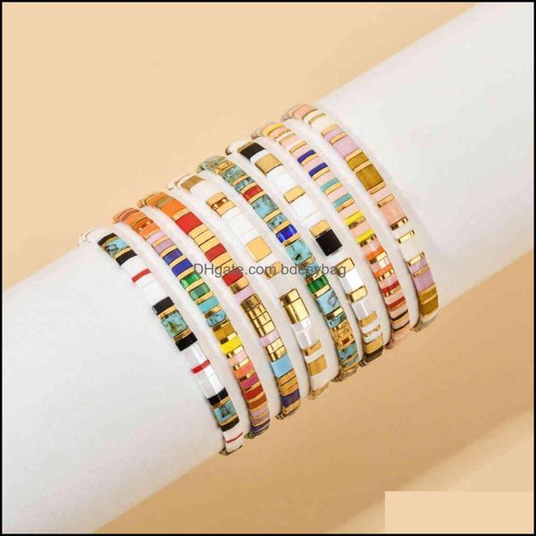 charm bracelets jewelry zmzy random mixed boho tila beads miyuki bracelet for women pseiras femme friendship gift jeweller dho05, Golden;silver
charm bracelets jewelry zmzy random mixed boho tila beads miyuki bracelet for women pseiras femme friendship gift jeweller dho05, Golden;silver