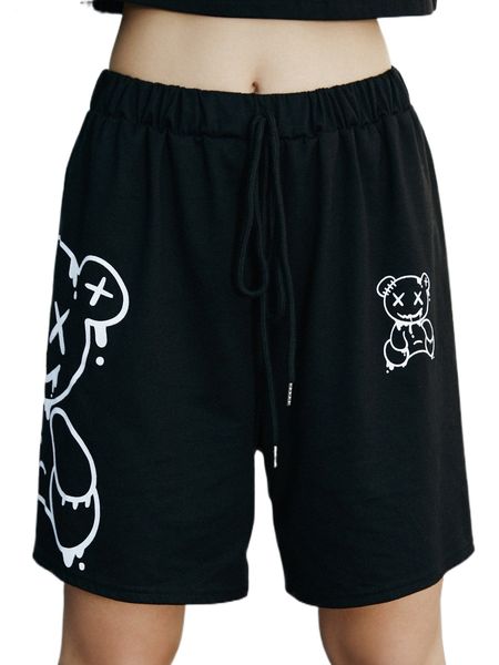 romwe cartoon bear graphic knot shorts m983#, White;black
romwe cartoon bear graphic knot shorts m983#, White;black