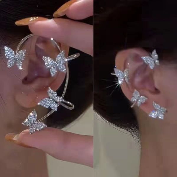 2022 fashion butterfly ear cuff without ear holes popular design stud earrings sweet cool lightweight pearl tassel swallow snowflake earring, Silver
2022 fashion butterfly ear cuff without ear holes popular design stud earrings sweet cool lightweight pearl tassel swallow snowflake earring, Silver
