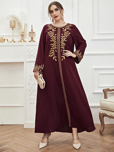 plus plant embroidered tunic dress x87l#, Black
plus plant embroidered tunic dress x87l#, Black