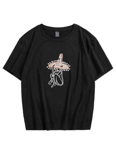 x hola aloha f.igure graphic r.ound n.eck tee 52dh#, White